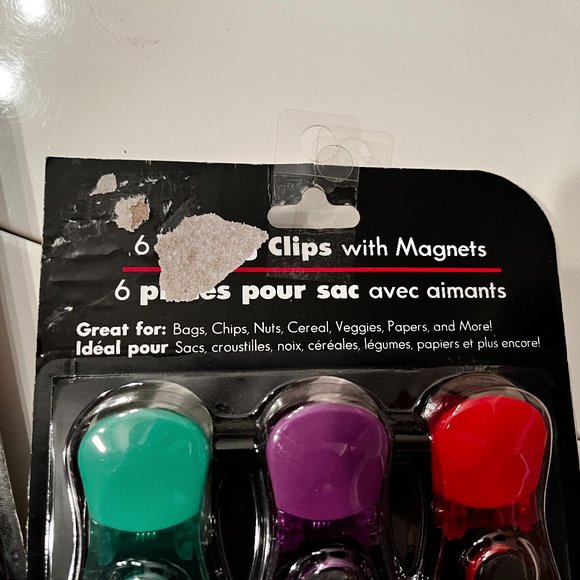Magnetic Chip Clips Multi-colored  - 2 packs of 6 clips for a total of 12 -‎ NEW - Picture 9 of 10